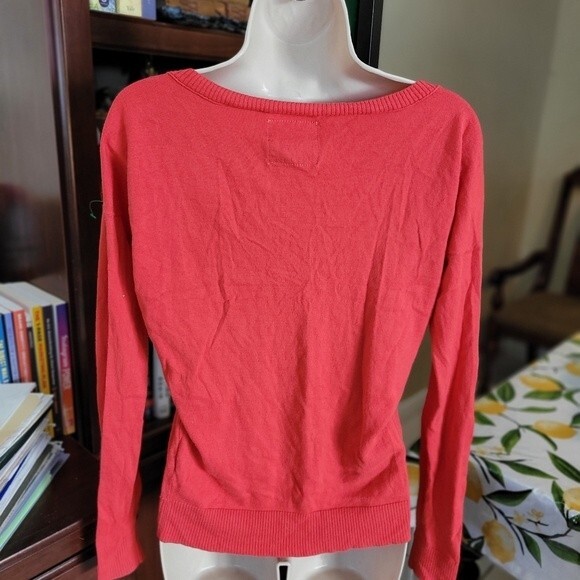 American Eagle Outfitters Peach/Pink Long Sleeve Shirt Size Small - Picture 3 of 3